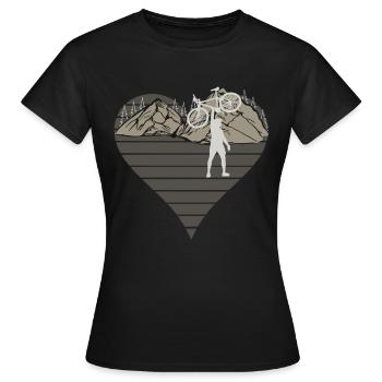 Vélo Vélo Vélo Vélo - T-shirt Femme - noir - Devant - AI Model Female 172 dark (172cm)