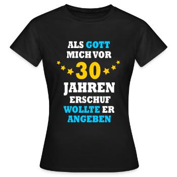 30 Jahre Frauen Männer 30. Geburtstag Geschenk - Frauen T-Shirt - Schwarz - Vorne - AI Model Female 172 dark (172cm)