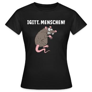 Igitt Menschen - Frauen T-Shirt - Schwarz - Vorne - AI Model Female 172 dark (172cm)