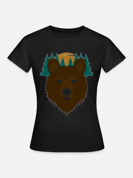 Bärenmotiv - Frauen T-Shirt - Schwarz