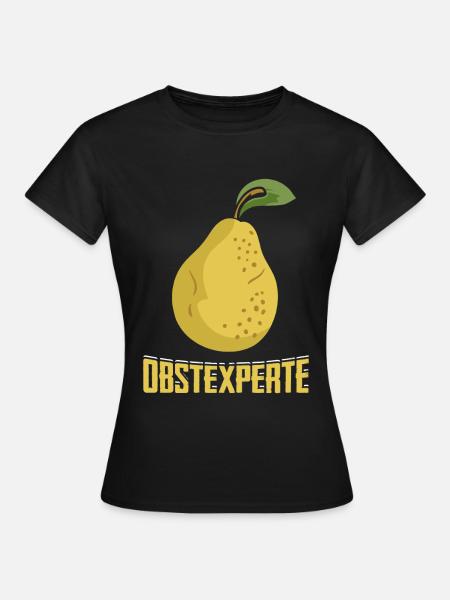 Obstexperte Geschenk Obstbauer - Frauen T-Shirt - Schwarz