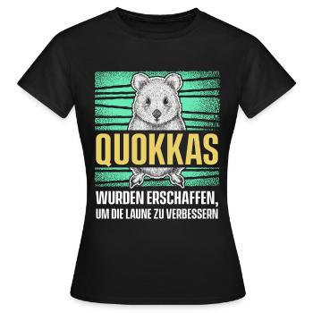 Quokkas Wurden Erschaffen, Um Die Laune Zu Verbess - Frauen T-Shirt - Schwarz - Vorne - AI Model Female 172 dark (172cm)