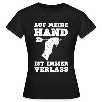 Auf Meine Hand Ist Immer Verlass - Frauen T-Shirt - Schwarz - Vorne - AI Model Female 172 dark (172cm)