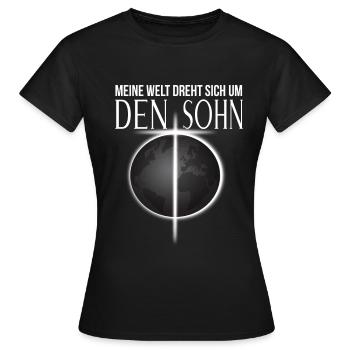 Christliche Religiöse Kleidung Bibel Spruch - Frauen T-Shirt - Schwarz - Vorne - AI Model Female 172 dark (172cm)