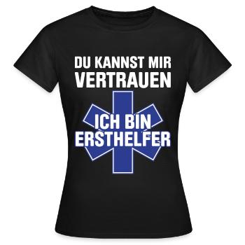 Erste Hilfe Für Ersthelfer Rettungssanitäter Sanit - Frauen T-Shirt - Schwarz - Vorne - AI Model Female 172 dark (172cm)