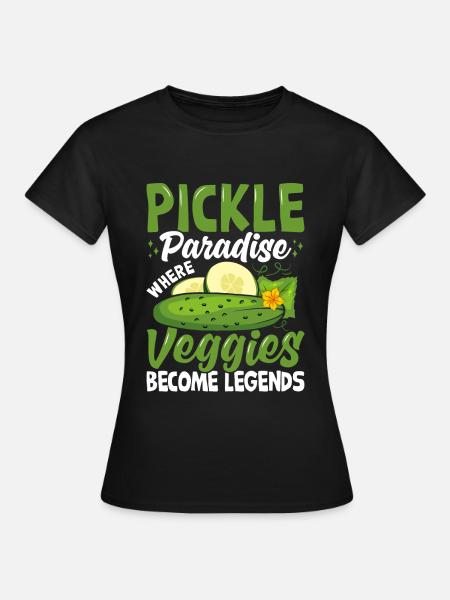 Pickle paradise- Gurken Geschenk - Frauen T-Shirt - Schwarz