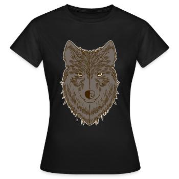 Hundekopf - Frauen T-Shirt - Schwarz - Vorne - AI Model Female 172 dark (172cm)