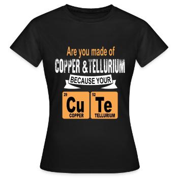 Cu Te - Frauen T-Shirt - Schwarz - Vorne - AI Model Female 172 dark (172cm)