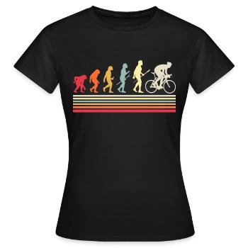 évolution du vélo - T-shirt Femme - noir - Devant - AI Model Female 172 dark (172cm)