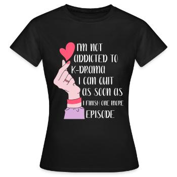K-Drama Kdrama Korea Südkorea Seoul K-Drama - Frauen T-Shirt - Schwarz - Vorne - AI Model Female 172 dark (172cm)