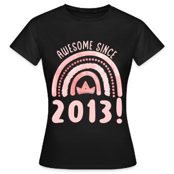2013 Né en 2013 - T-shirt Femme - noir - Devant - AI Model Female 172 dark (172cm)