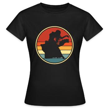 Danse du ventre rétro Pour danseuse du ventre - T-shirt Femme - noir - Devant - AI Model Female 172 dark (172cm)