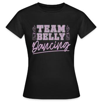 Danse du ventre en équipe Pour danseuse du ventre - T-shirt Femme - noir - Devant - AI Model Female 172 dark (172cm)