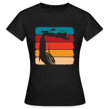 Danse du ventre rétro Pour danseuse du ventre - T-shirt Femme - noir - Devant - AI Model Female 172 dark (172cm)