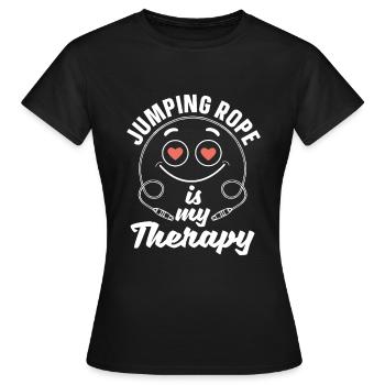 Springseil Ist Mein Therapie-springseil - Frauen T-Shirt - Schwarz - Vorne - AI Model Female 172 dark (172cm)