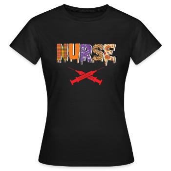 Gruseliges - Frauen T-Shirt - Schwarz - Vorne - AI Model Female 172 dark (172cm)