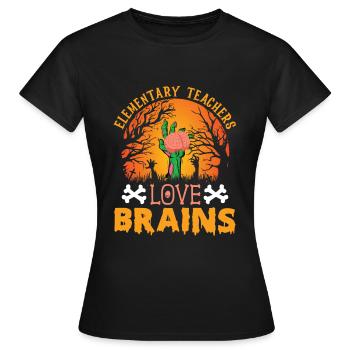 Enseignante élémentaire Lieben Brains École élémentaire - T-shirt Femme - noir - Devant - AI Model Female 172 dark (172cm)