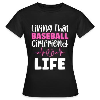 Baseball Baseball Ami Joueur de baseball - T-shirt Femme - noir - Devant - AI Model Female 172 dark (172cm)