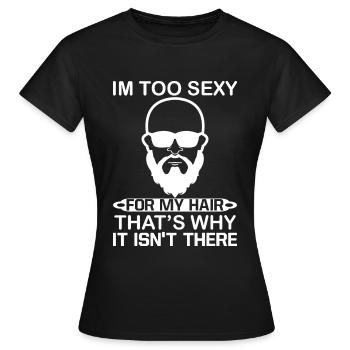 Glatze - Frauen T-Shirt - Schwarz - Vorne - AI Model Female 172 dark (172cm)