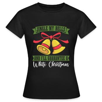 Jingle My Bells et je vous garantis un blanc - T-shirt Femme - noir - Devant - AI Model Female 172 dark (172cm)