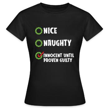 Gentil vilain innocent drôle - T-shirt Femme - noir - Devant - AI Model Female 172 dark (172cm)