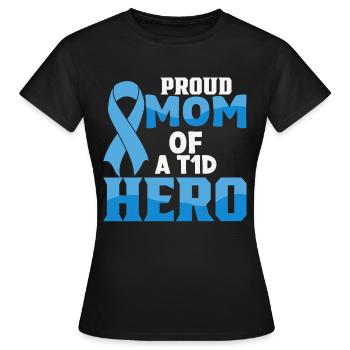 Diabetes Awareness Blue Diabetes Band Diabetes - Women's T-Shirt - black - Front - AI Model Female 172 dark (172cm)