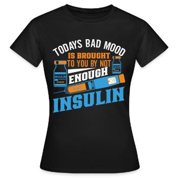 Diabetes Awareness Blue Diabetes Band Diabetes - Women's T-Shirt - black - Front - AI Model Female 172 dark (172cm)