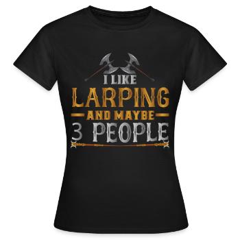 Larp Larper Larping Live Action Rollenspiel - Frauen T-Shirt - Schwarz - Vorne - AI Model Female 172 dark (172cm)