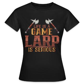 Live Action Jeu de rôle Larp Larper Fantasy - T-shirt Femme - noir - Devant - AI Model Female 172 dark (172cm)