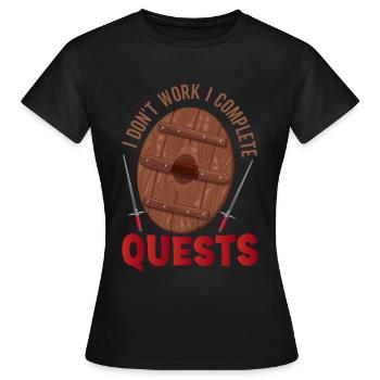 Live Action Rollenspiel Larp Larper Fantasy - Frauen T-Shirt - Schwarz - Vorne - AI Model Female 172 dark (172cm)