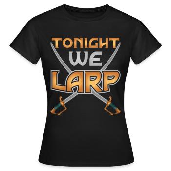 Live Action Rollenspiel Larp Larper Fantasy - Frauen T-Shirt - Schwarz - Vorne - AI Model Female 172 dark (172cm)
