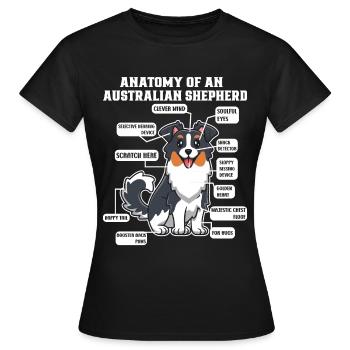 Berger australien Aussie Papa Aussie Maman - T-shirt Femme - noir - Devant - AI Model Female 172 dark (172cm)