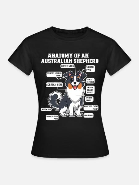 Australischer Schäferhund Aussie Dad Aussie Mom - T-shirt dam - svart