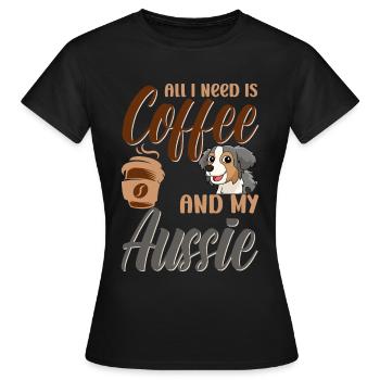 Berger australien Aussie Dad Aussie Mom - T-shirt Femme - noir - Devant - AI Model Female 172 dark (172cm)