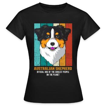 Berger australien Aussie Papa Aussie Maman - T-shirt Femme - noir - Devant - AI Model Female 172 dark (172cm)