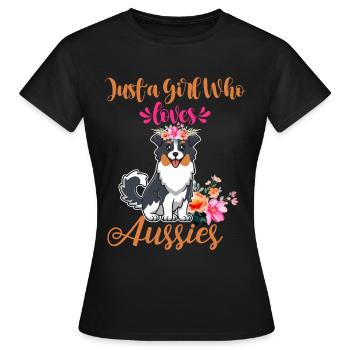 Berger australien Aussie Papa Aussie Maman - T-shirt Femme - noir - Devant - AI Model Female 172 dark (172cm)
