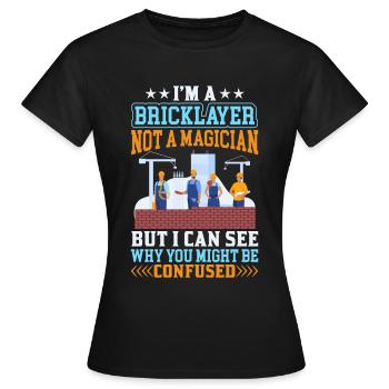 Maurer Maurerwerk Maurer Maurer - Frauen T-Shirt - Schwarz - Vorne - AI Model Female 172 dark (172cm)