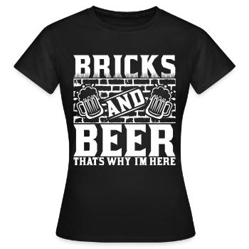 Maurer Maurerwerk Maurer Maurer - Frauen T-Shirt - Schwarz - Vorne - AI Model Female 172 dark (172cm)