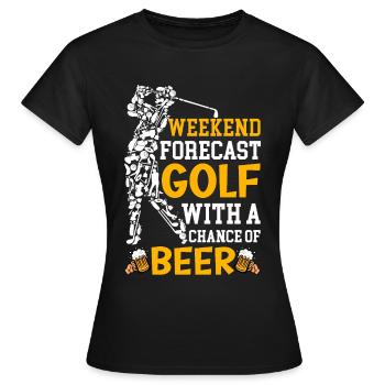 Golf Golfen Golfspieler Golfspieler Golfschläger - Frauen T-Shirt - Schwarz - Vorne - AI Model Female 172 dark (172cm)
