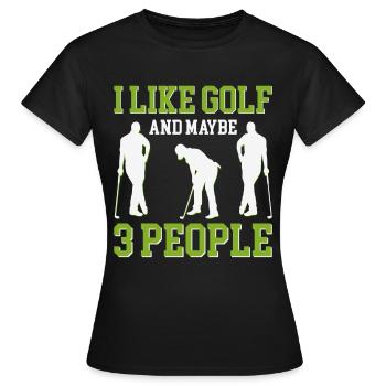 Golf Golfen Golfspieler Golfspieler Golfschläger - Frauen T-Shirt - Schwarz - Vorne - AI Model Female 172 dark (172cm)