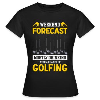 Golf Golfen Golfspieler Golfspieler Golfschläger - Frauen T-Shirt - Schwarz - Vorne - AI Model Female 172 dark (172cm)