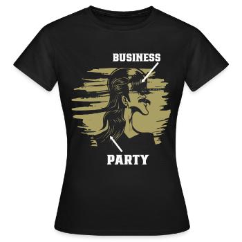 Mullet Hairstyle Vokuhila Hairstyle - Women's T-Shirt - black - Front - AI Model Female 172 dark (172cm)