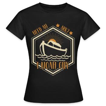 Noah's Ark Christian Joke - Women's T-Shirt - black - Front - AI Model Female 172 dark (172cm)