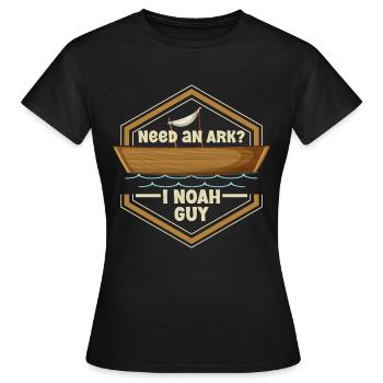 Noah's Ark Christian Joke - Women's T-Shirt - black - Front - AI Model Female 172 dark (172cm)