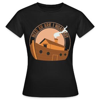 Noah's Ark Christian Joke - Women's T-Shirt - black - Front - AI Model Female 172 dark (172cm)