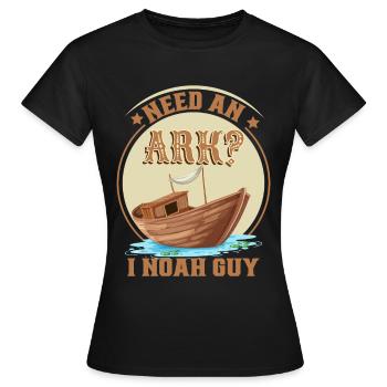 Noah's Ark Christian Joke - Women's T-Shirt - black - Front - AI Model Female 172 dark (172cm)
