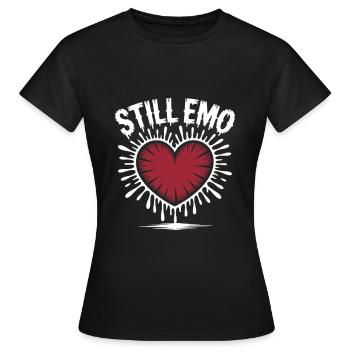Toujours emo ! Esthétique alternative gothique emo - T-shirt Femme - noir - Devant - AI Model Female 172 dark (172cm)