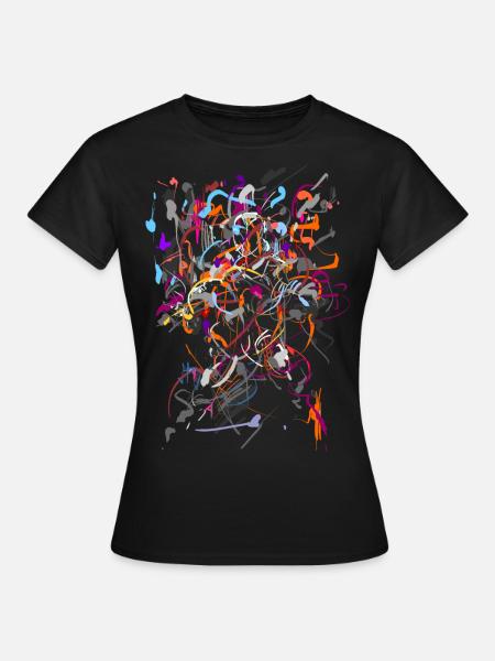 Abstrakt - Frauen T-Shirt - Schwarz
