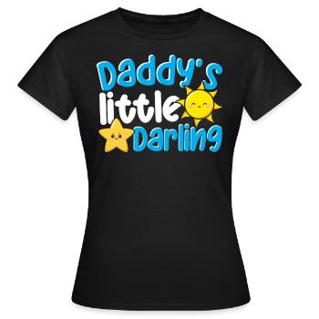 Daddy’s Little Darling Mignon Kiddie Sun Star Kid - T-shirt Femme - noir - Devant - AI Model Female 172 dark (172cm)