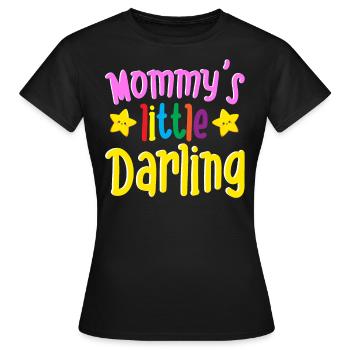 Mommy’s Little Darling Cute Kiddie Stars Enfants - T-shirt Femme - noir - Devant - AI Model Female 172 dark (172cm)